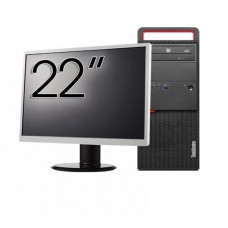 Pachet Calculator Second Hand LENOVO M800 Tower, Intel Core i5-6400 2.70 - 3.30GHz, 8GB DDR4, 256GB SSD, DVD-ROM + Monitor 22 Inch