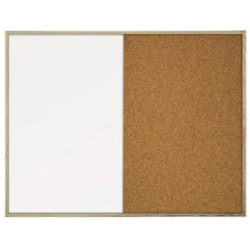 Tabla combi conferinte, whiteboard + panou pluta, 60x90cm, Daco